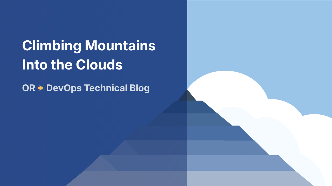 Illustration of a mountain peak rising into the clouds